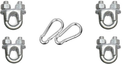 Artic Height GYM Wire 4 U Lock WITH 2 Snap Hooks/S Lock Weight Lifting Bar