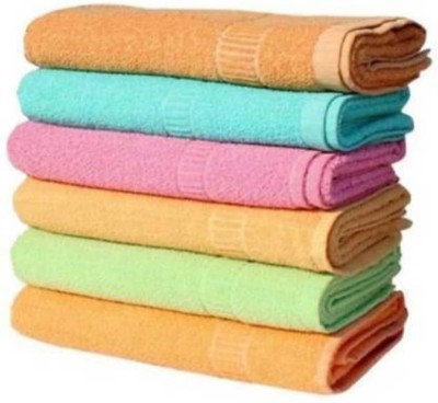 Gouri textiles Cotton 520 GSM Face, Hand, Sport Towel Set(Pack of 6)