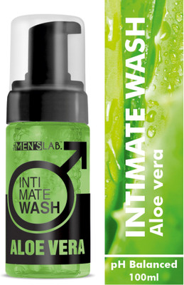 The Men's Lab ALOE VERA INTIMATE WASH FOR MEN WITH ALOEVERA EXTRACTS, PH Balanced SLS AND PARABEN FREE(100 ml)