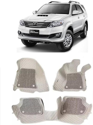 ARNEJA Leatherite 7D Mat For  Toyota Fortuner Old(Beige)