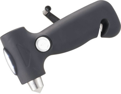 VRT Emergency Hammer Glass Breaker/Seat Belt Cutter/Dynamo Flashlight with Crank Handle to Charge - Three-in-One Safety Tool for All Vehicles Car Safety Hammer