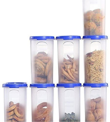 TUQQERWEREE Polypropylene Grocery Container  - 1700 ml(Pack of 8, Blue)