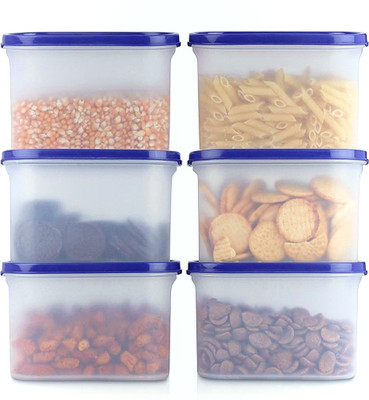 Tuqqerwere Polypropylene Grocery Container  - 1100 ml(Pack of 3, Blue)