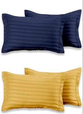 Luxury Trends Cotton Pillows Cover(Pack of 4, 73 cm*50 cm, Blue, Yellow)