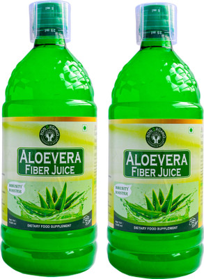 bon organo Combo Pack Aloe Vera Fiber Juice 1Litre + 1 Litre(2 x 1000 ml)