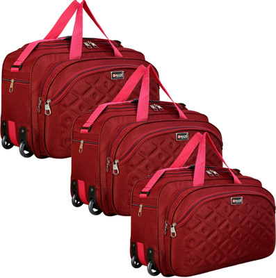 Dmade Combo of three Waterproof light weight premium quality travel duffel bag with two wheels 45L pack of 3 Duffel With Wheels (Strolley)