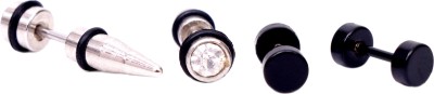 NAVMAV Ear rings Combo for Women & Men 2Pair Unisex Jewellery Spike Dumbell Earrings Metal Clip-on Earring, Stud Earring, Tunnel Earring