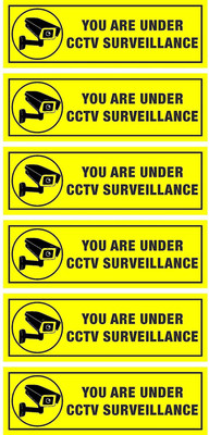 AGOG You are under CCTV Surveillance Pack of 6 Emergency Sign