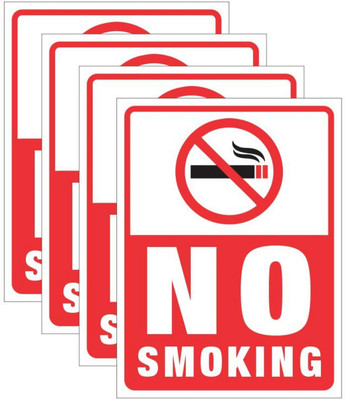 VICINITY NO SMOKING pack of 4 Emergency Sign