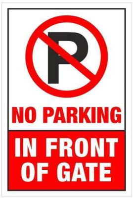 VICINITY NO PARKING IN FRONT OF GATE Emergency Sign