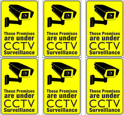 AGOG THESE PREMISES ARE UNDER CCTV SURVEILLANCE pack of 6 Emergency Sign