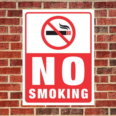 VICINITY NO SMOKING Emergency Sign