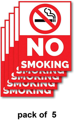 VICINITY NO SMOKING pack of 5 Emergency Sign
