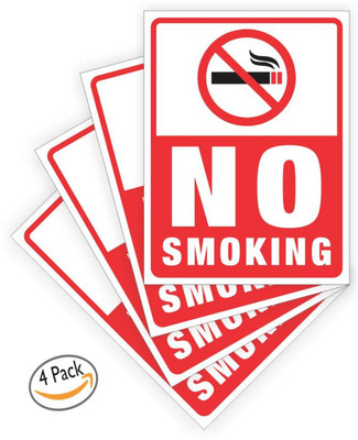 AGOG NO SMOKING pack of 4 Emergency Sign