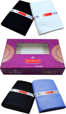 JHABAK'S Cotton Blend Solid Shirt & Trouser Fabric