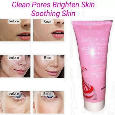 Elecsera Salicylic Acid Strawberry Ice Cream Mask Clean Pores Brighten and Whiten the Skin(120 ml)
