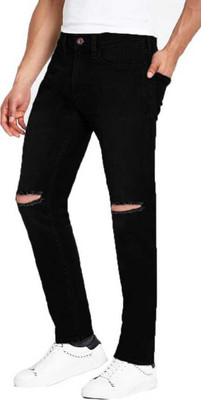 Crishtaliyo Slim Men Black Jeans