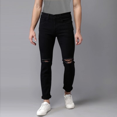 Masterly Weft Slim Men Black Jeans