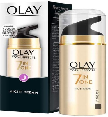 OLAY TOTAL EFFECTS NIGHT CREAM FIRMER YOUNGER LOOKING SKIN EVERY MORNING EACH PACK OF 1(50 g)