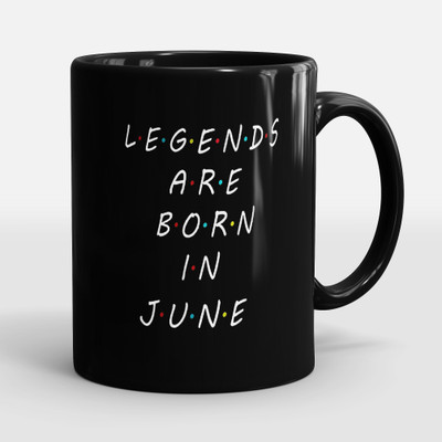 Sublikraft Legends are Born in June Ceramic Coffee Mug(330 ml)