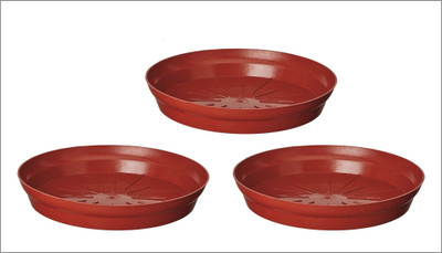 VirajSanchi Heavy Duty Plastic Bottam/Base Plants Plate,Tray Plastic Vase(3.5 inch, Brown)