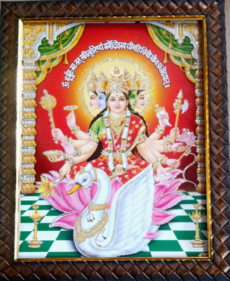 FRAMTASTIC GAYATRI DEVI WITH PLEXI GLASS Religious Frame