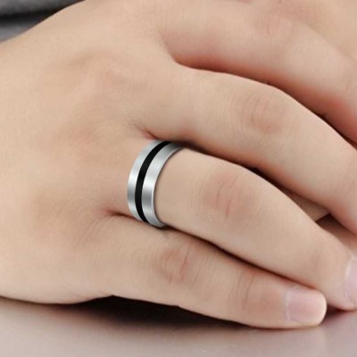 Shopping Dust Stainless Steel Silver Plated Ring