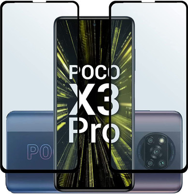 NIMMIKA ENTERPRISES Edge To Edge Tempered Glass for Poco X3 Pro D+/HD+ Tempered Glass(Pack of 2)