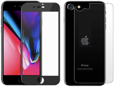Mobilive Front and Back Tempered Glass for iPhone SE 2020 Front Edge to Edge Glass & Back Screen Guard(Pack of 2)