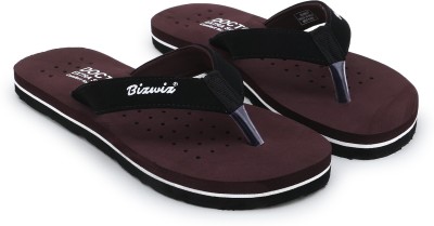 Bizwiz Women Flip Flops(Maroon , 4)