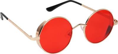 Scaglia Round Sunglasses(For Men, Red)