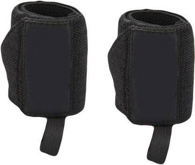 GymWar Workout Gloves with Wrist Support for Gym Workouts & Fitness Gloves (Black) Wrist Support(Black)