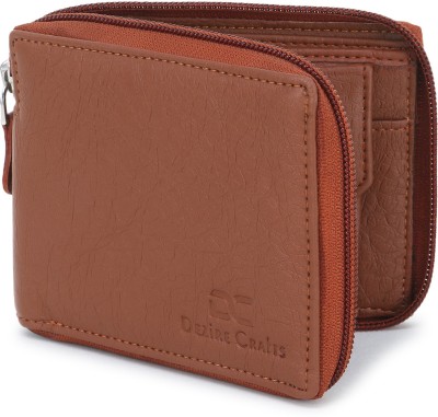DEZiRE CRAfTS Men Trendy, Travel, Formal, Evening/Party, Casual, Ethnic Tan Artificial Leather, Fabric Wallet(7 Card Slots)