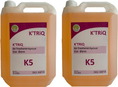 K'TRiQ APRICOT Spray K5 - No Stains Ready to Use Long-Lasting APRICOT Air Freshener with Fresh Aroma for Room, Work Place and more(2 x 5 L)