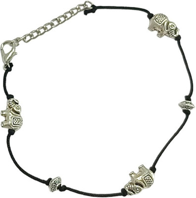 HIGH TRENDZ Stylish Black Thread Anklet With Charm Cotton Dori Anklet
