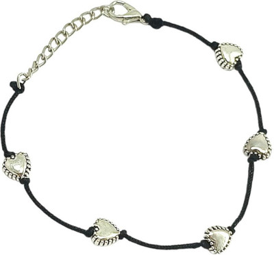 HIGH TRENDZ Stylish Black Thread Anklet With Charm Cotton Dori Anklet
