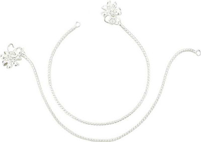 SONU SELECT Beautiful Silver Plated Bridal Payal For Women One Pair Alloy Anklet