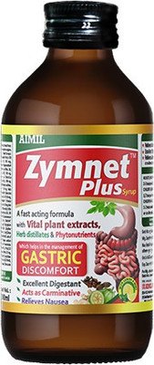 AIMIL Zymnet Plus Syrup for Digestive Health & Acidity | Relieves Gastric Discomforts | Abdominal Pains & Nausea (Pack of 1)(100 ml)