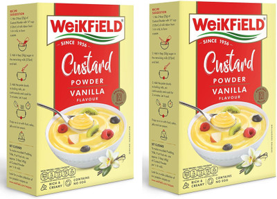 WeiKFiELD Custard Powder Vanilla Flavour 100 Gram Pack Of 2 Custard Powder(2 x 100 g)