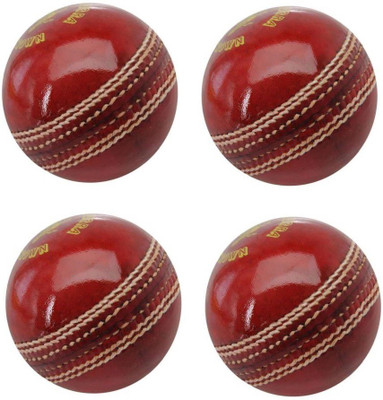 Kiraro Pack of 2 Genuine Leather Ball (4 Panel) Cricket Leather Ball(Standard, Pack of 2)