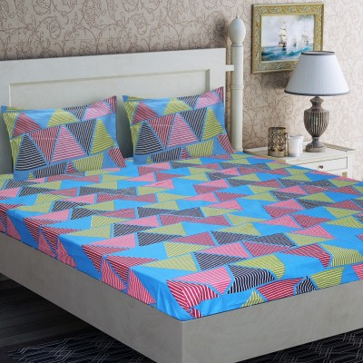 Flipkart SmartBuy 144 TC Cotton Double Abstract Flat Bedsheet(Pack of 1, Multicolor)