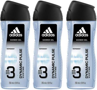 ADIDAS Dynamic Plus Shower Gel 250ml x 3 Price History