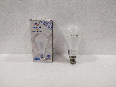 Newow 9 W Inverter Round B22 Inverter Bulb(White)