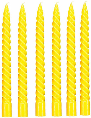atorakushon ® Smokeless and Dripless Scented Spiral Candle(Yellow, Pack of 6)