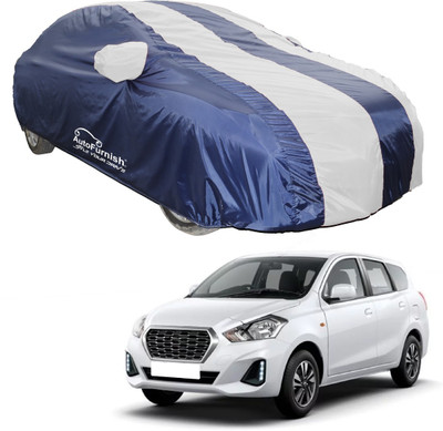 58% OFF on AutoFurnish Car Cover For Datsun Go+ (With Mirror Pockets)(Blue, Silver)