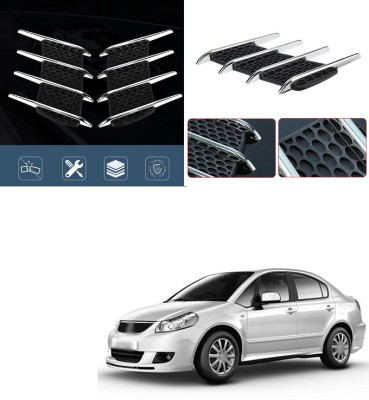 PECUNIA Plastic Car Door Guard(Black, Silver, Pack of 2, Maruti, SX4)