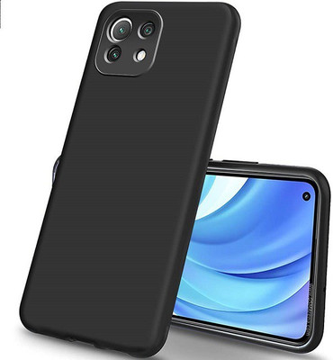 Maniya Creations Back Cover for Mi11 lite, Redmi Mi 11 lite, Xiaomi Mi 11 Lite, Mi 11 Lite 5G Full Camera Protection Back Cover Case(Black, Camera Bump Protector, Silicon)