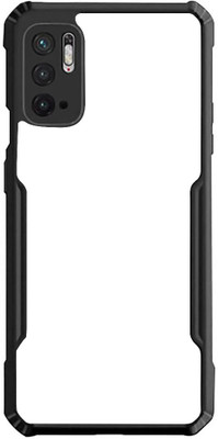Flipkart SmartBuy Back Cover for Mi Poco M3 Pro 5G, Mi Redmi Note 10T 5G Air Cushion Case(Black, Shock Proof)