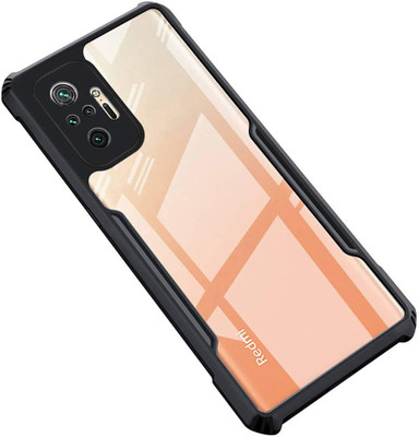 Flipkart SmartBuy Back Cover for Mi Redmi Note 10 Pro, Note 10 Pro Max Air Cushion Case(Black, Shock Proof)