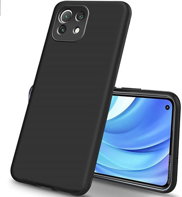 Maniya Creations Back Cover for Mi11 lite, Redmi Mi 11 lite, Xiaomi Mi 11 Lite, Mi 11 Lite 5G Full Camera Protection Back Cover Case(Black, Camera Bump Protector, Silicon)